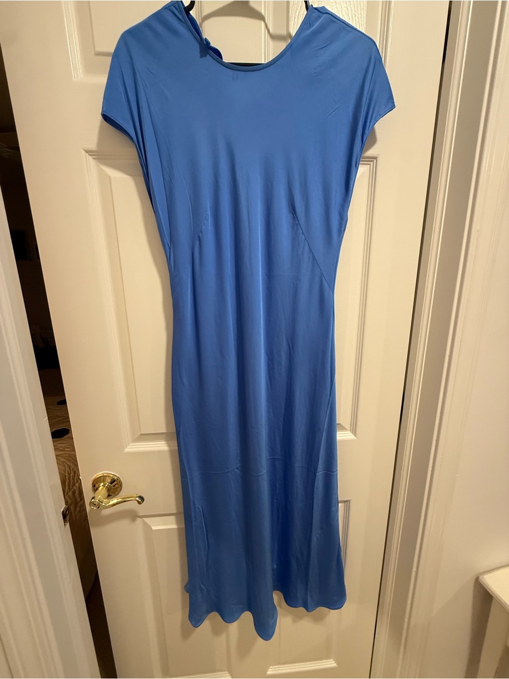 French Connection Classic Blue Cap Sleeve Midi Dress